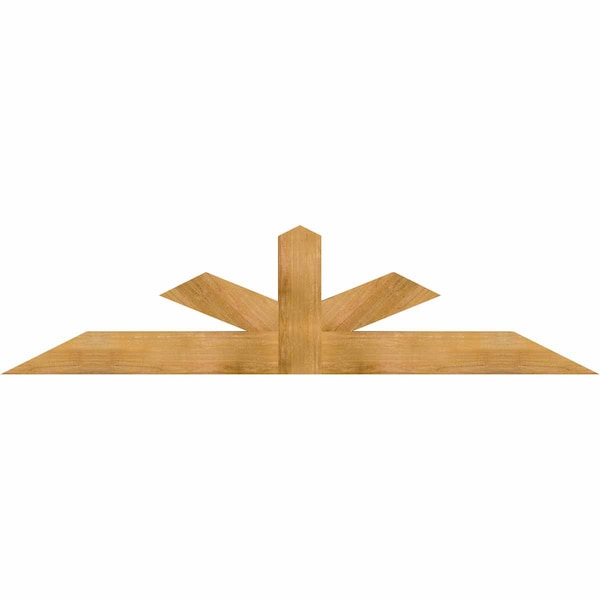 Ekena Millwork Saratoga Rough Sawn Timber Gable Bracket, Western Red Cedar, 84"W x 21"H x 4"D x 6"F, 6/12 Pitch GBW084X21X0406SAR00RWR - main